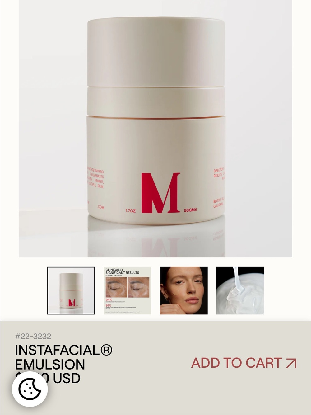 Moisturizing Emulsion — Cream with Red Accent